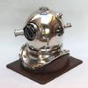 al52551b Aluminum Diver's Helmet, Mark Five, Wooden Base