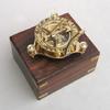 br48345a Sun Dial Compass Wood Box