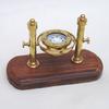 br48413 Solid Brass Gimball Compass Wooden Base