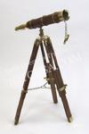 BR48543 TELESCOPE WITH TRIPOD-NAUTICAL WOOD AND SOLID BRASS