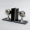 br48800 Globe Bookend Pair Nickel