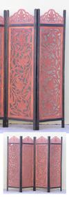 IE78671 CARVED WOODEN SCREEN MDF ONE FLOWER