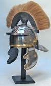 ir80618d Roman Centurian Helmet W White Plume