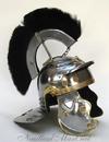 ir80670 Roman Centurian Helmet W Crest Black