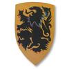 ir80705 Medieval Lion Shield - Wooden