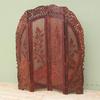 sh15815Carved Wooden Screen Deluxe Elephant Design