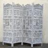 White Wooden Screen Home Decor Made of Sheesham