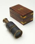 br4852a Antique Pullout Telescope Wooden Box