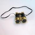 br48532 Brass Binocular Leather Mounted