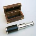 sp48256 Chrome Pullout Telescope, Wood Box