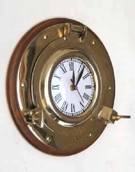 Brass Porthole Clock 8