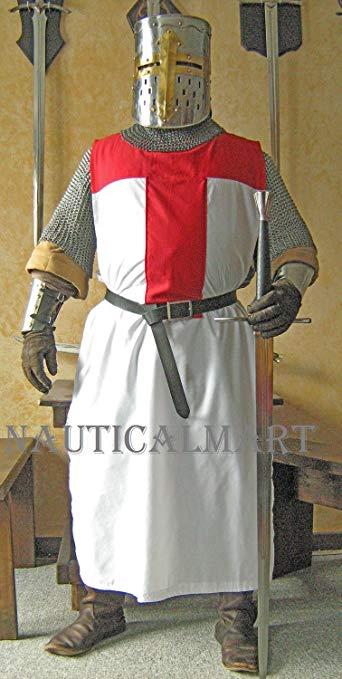 MEDIEVAL RED CROSS newest Tunic Surcoat Crusader Sleeveless Renaissance Sca Larp