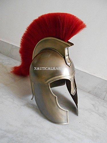 Details about   Knight Wearable TROY Helmet Antique Spartan King Medieval Armour Halloween Gift 