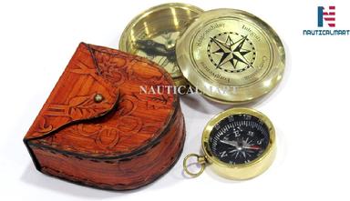 Details about   Traditional Style Antique Nautical Pocket Compass With Leather For Gift Item 