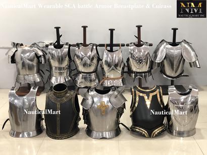 NauticalMart Medieval Knight Vestível Full Suit of Armor- LARP
