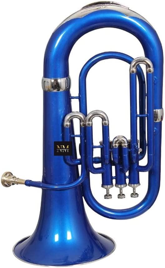 Nautical-Mart Brass And Copper Blowing Bugle Horn 10.6 Inch Signal Musical  Instrument Classic Style With Beautiful Colourful Rope Binding 