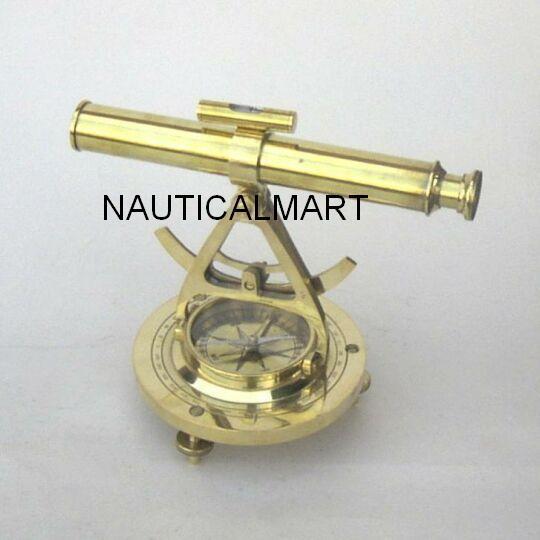 Vintage Marine Brass Antique Alidate With Compass ( 6 Inches